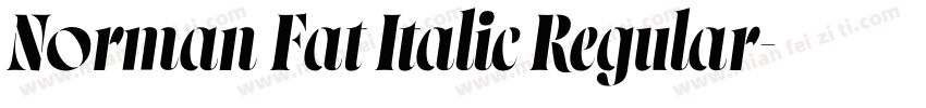 Norman Fat Italic Regular字体转换